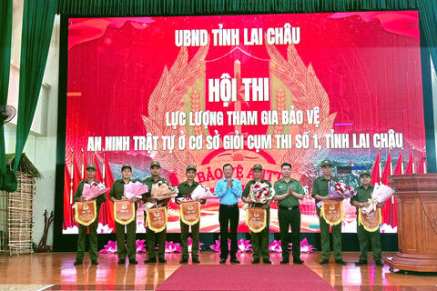 XÃ NẬM SỎ THAM GIA HỘI THI LỰC LƯỢNG AN NINH TRẬT TỰ CƠ SỞ GIỎI CỤM SỐ 1, TỈNH LAI CHÂU