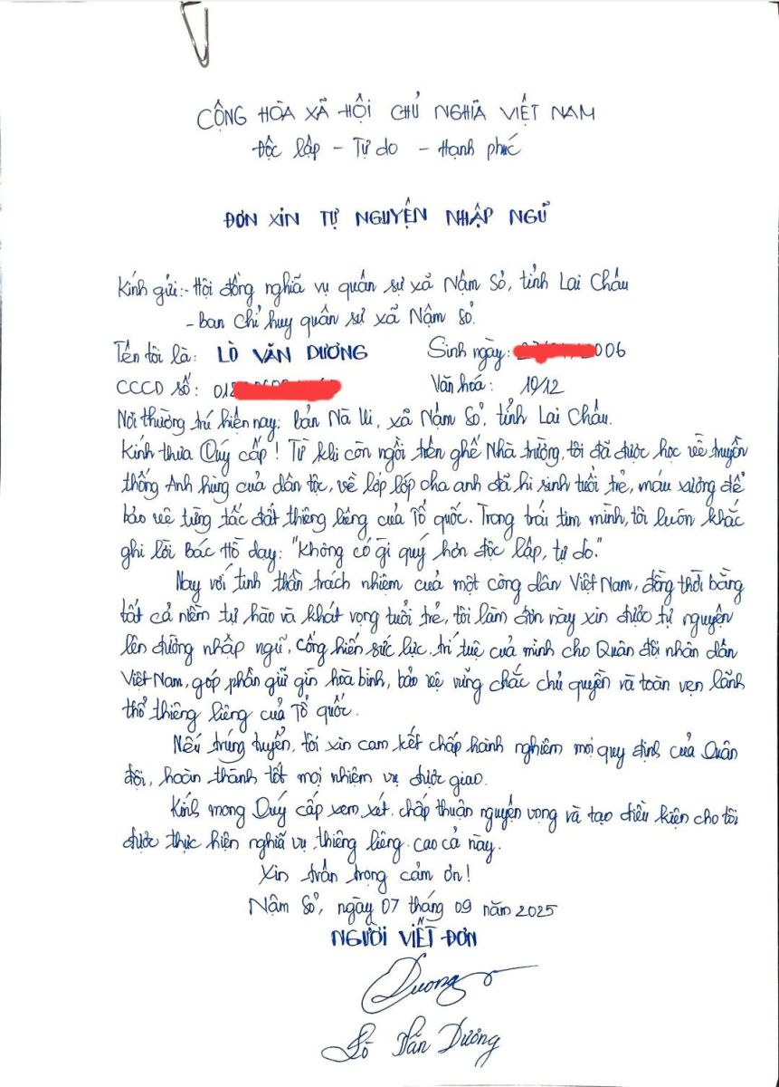 LỜI KÊU GỌI THANH NIÊN TỰ NGUYỆN NHẬP NGŨ NĂM 2026